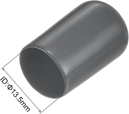 uxcell 20pcs Rubber End Caps 13.5mm ID Vinyl Round Tube Bolt Cap Cover Thread - Image 3