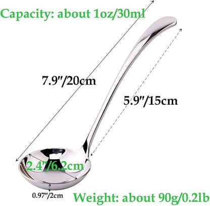 Small Ladle, Gravy Ladle, 7.9 Inch Sauce Ladles, 18/10 Stainless Steel Small - Image 2