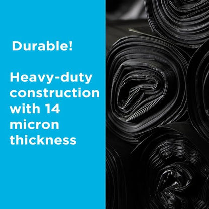 250 Count, 40-45 Gallon Trash Bags, Heavy Duty Black Bags, 45 Gallon - Image 2