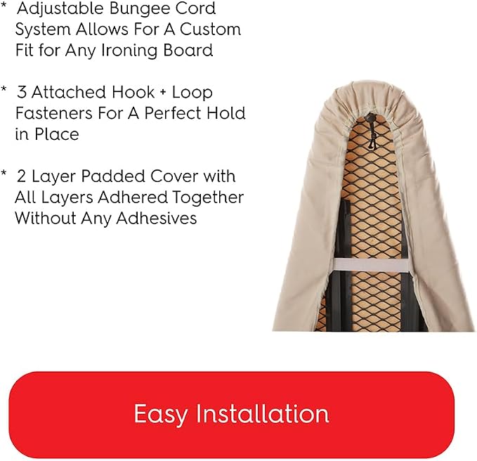 TIVIT Ironing Board Cover 14 x 49 Small Chemical Free Eco-Friendly Padded Covers - Image 5