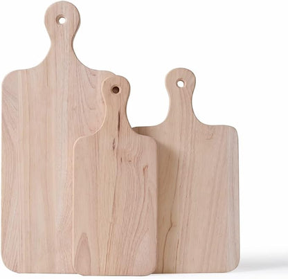 LZMS 4 Packs 18" x 8" Wood Serving Boards Set | Unfinished Wood Crafts - Image 8