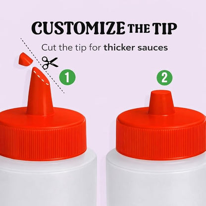 Norcalway 12 oz & 16 oz Condiment Squeeze Bottles - Image 6