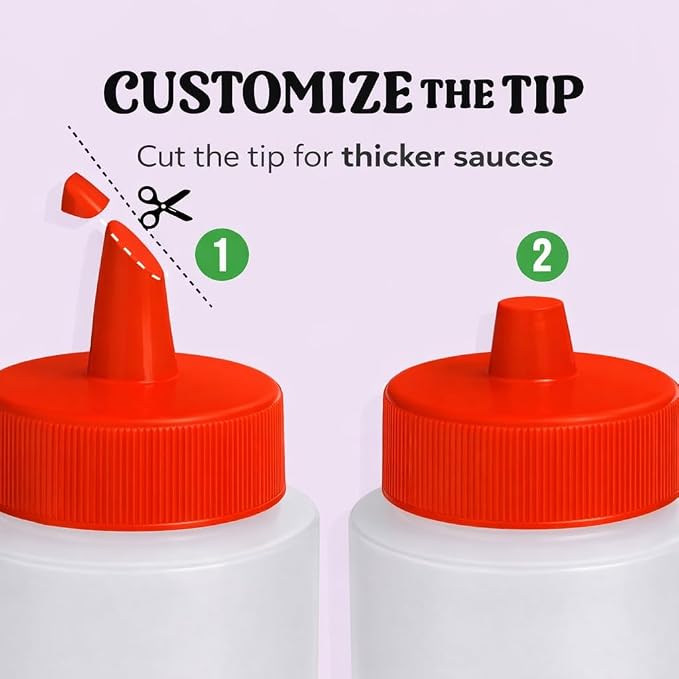 Norcalway 12 oz Condiment Squeeze Bottles - Image 6