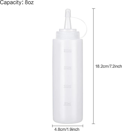 Condiment Squeeze Bottles Ketchup Dispenser, 4 Pack 8oz Squeeze Bottles - Image 2