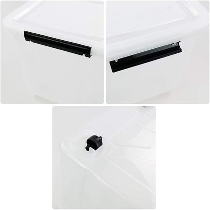 4-Pack Clear Plastic Storage Bins - Image 2