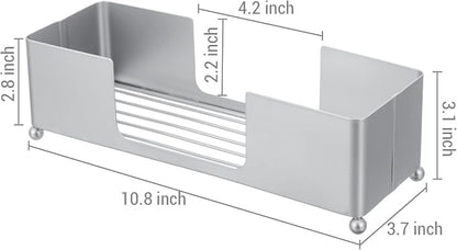 MyGift Paper Towel Holder, Modern Silver Tone Metal Tabletop Paper Dispenser - Image 6