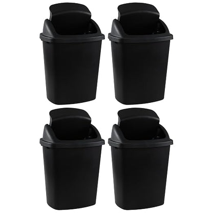 Bringer 6 Gallon Swing Top Trash Can, Plastic Garbage Can - Image 7