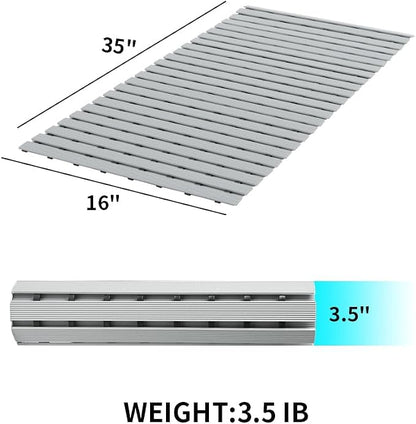 PADOOR Shower-Mat Non Slip, Heavy Duty Bathtub-Mat Curlable Quick Drain Sturdy - Image 5