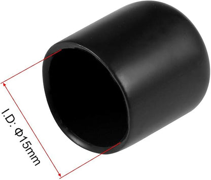uxcell 20pcs Rubber End Caps 15mm ID Vinyl Round Tube Bolt Cap Cover Thread - Image 3