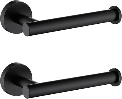 TASTOS Toilet Paper Holder SUS304 Stainless Steel Round Size Matte Black 2 Pack by TASTOS