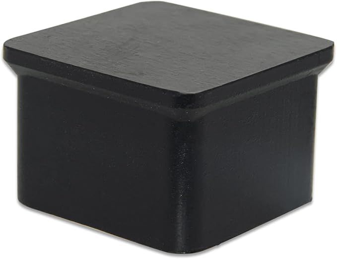 Flyshop Durable Non-Marking Silicone Chair Leg Caps Tips Floor Protectors Square Furniture Table Leg Covers, 20pcs, Black, 38 mm x 38 mm, 1-1/2" x 1-1/2"