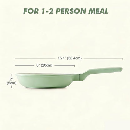 SENSARTE Nonstick Ceramic Frying Pan Skillet, 8 Inch Omelet Pan, Healthy Non - Image 6