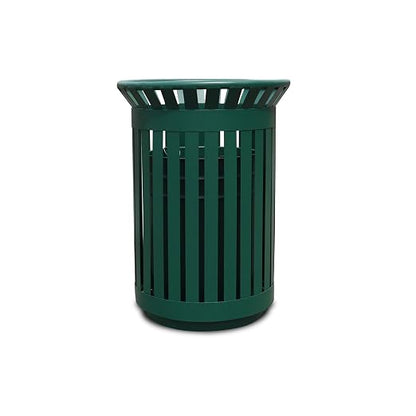 Outdoor Metal Slatted Trash Receptacle, Waste Receptacle，Commercial Trash Cans by Anxeit