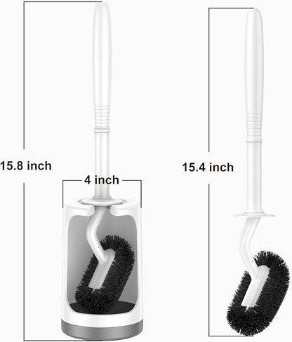 HAMITOR Toilet Bowl Brush Holder Set: Curved Design - Image 7