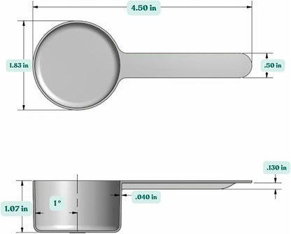 8 Teaspoon Long Handle Plastic Measuring Scoop - Image 2