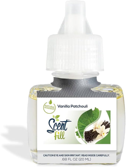 Scent Fill Vanilla Patchouli Plug in Air Freshener, 4 Scented Oil Refills - Image 3