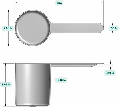 148 mL Long Handle Plastic Measuring Scoop - Image 2
