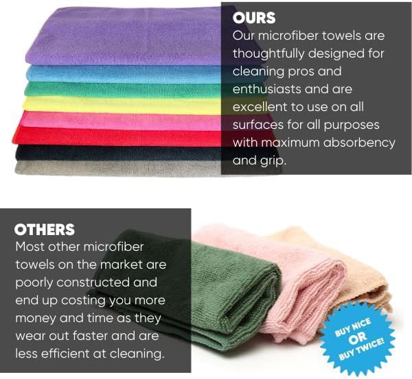 MW Pro Microfiber Cleaning Cloth | White | Size 16" x 16" | All Purpose - Image 7