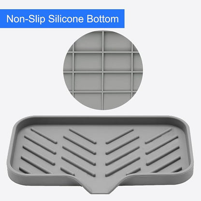 Sponge Holder for Kitchen Sink, Silicone Sponge Dish Tray - Image 7