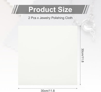 MECCANIXITY Jewelry Polishing Cloth 11.8x11.8 Inch Silver Polish Cleaning - Image 2