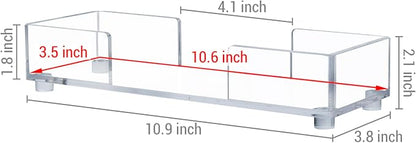 MyGift Modern Premium Clear Acrylic Bathroom Paper Towel Holder - Image 5