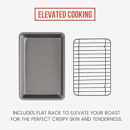 Chef Pomodoro Nonstick Carbon Steel Small Roasting Pan - Image 3
