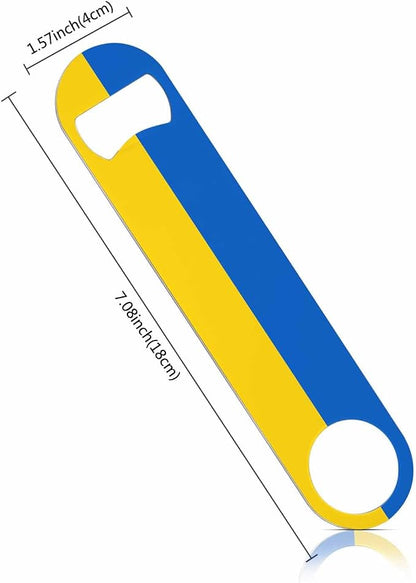Ukraine Flag Stainless Steel Bottle Opener Yellow Blue Ukrainian Symbol Emblem - Image 2