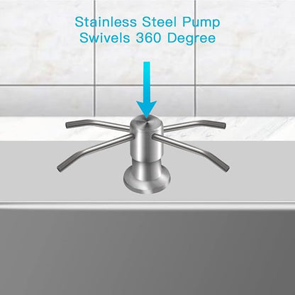 OHiHi Dish Soap Dispenser for Kitchen Sink, Countertop Sink Soap Dispenser - Image 2