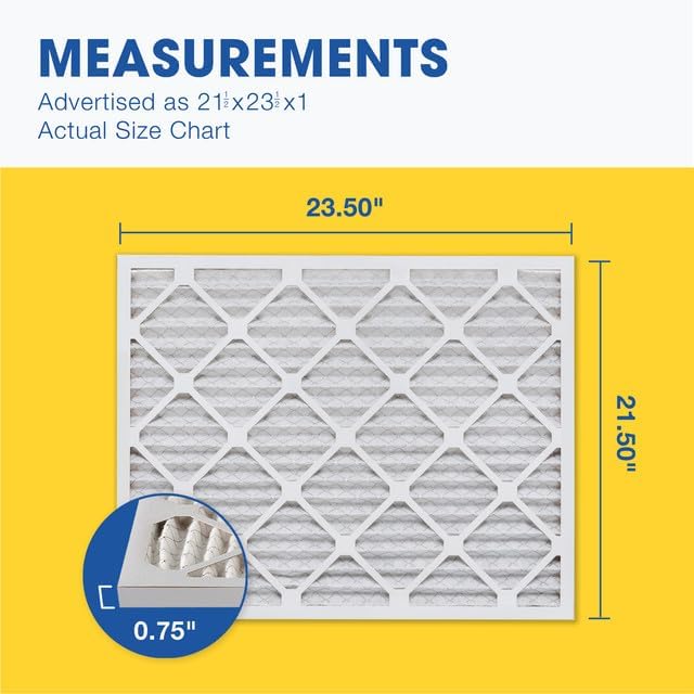 Aerostar 21 1/2x23 1/2x1 MERV 11, Pleated Air Filter, 21 1/2 x 23 1/2 x 1 - Image 2
