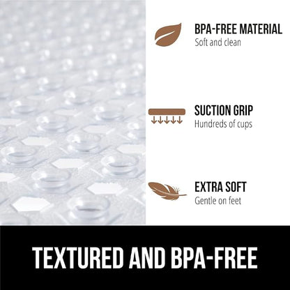 GORILLA GRIP Patented Square Shower Stall Mat, Small Bathtub Floor Mats - Image 5