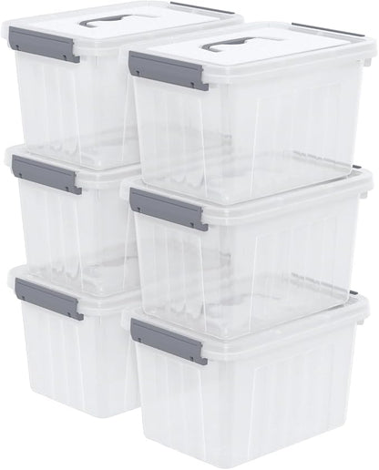 6 Quart Small Clear Plastic Storage Bins - Image 9