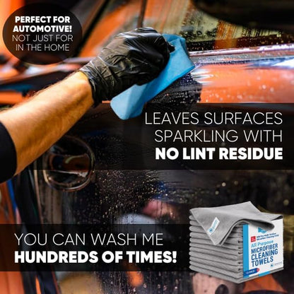 MW Pro Microfiber Cleaning Cloth | Gray | 36 Pack | 16” x 16” | All Purpose - Image 4