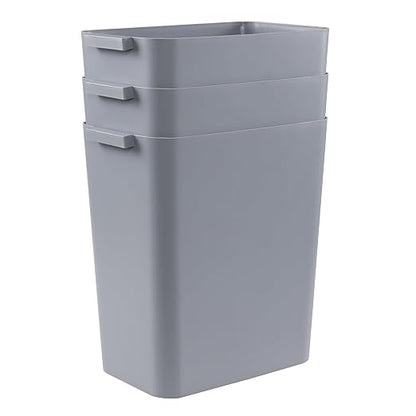 Zopnny Plastic Trash Can Wastebasket, Waste Bin, 4.5 Gallon, 3 Pack - Image 4
