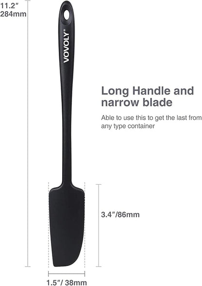 Silicone Jar Spatula, Small Rubber Scraper, Spatulas Silicone Heat Resistant - Image 2