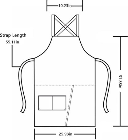 KITCHIEF Pottery Apron Split Leg, Cross Back Chef Apron - Image 5