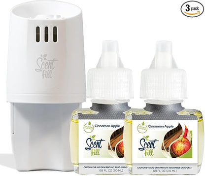 Scent Fill Cinnamon Apple Plug in Air Freshener, Scented Oil Refills, 2 Refills by ScentFill