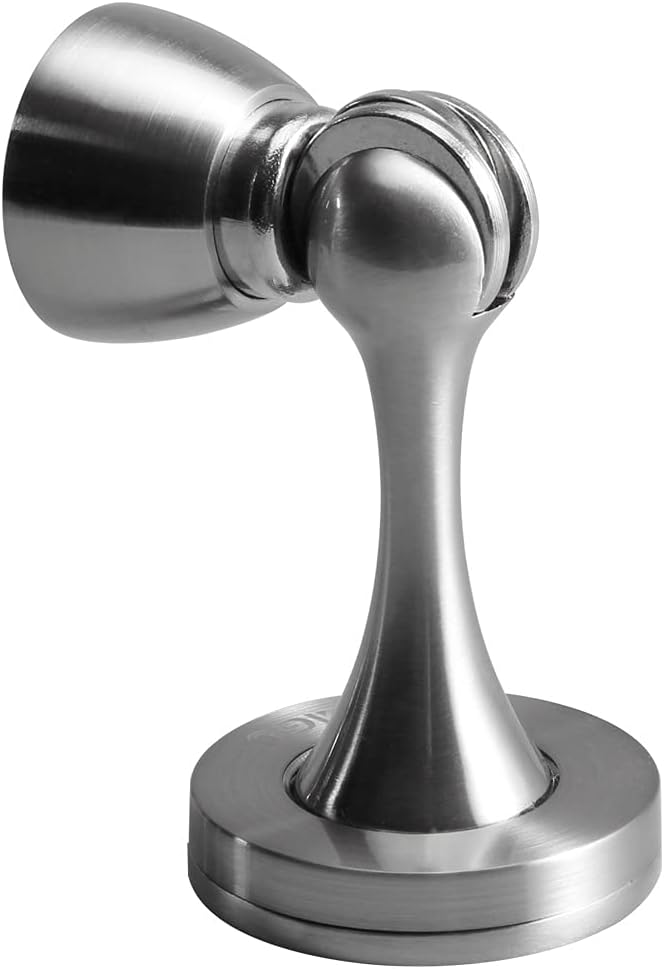 YAGU 2 Pack Silver Magnetic Door Stops Holder, Zinc Alloy Brushed Nickel Door by YAGU