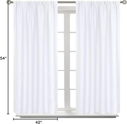 BGment White Curtains 54 Inches Length - Image 8