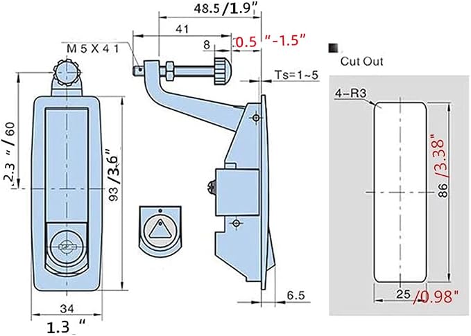 4Pcs Compression Latch Lock Trigger Latch Lock Zinc Alloy Adjustable Lever Hand - Image 6