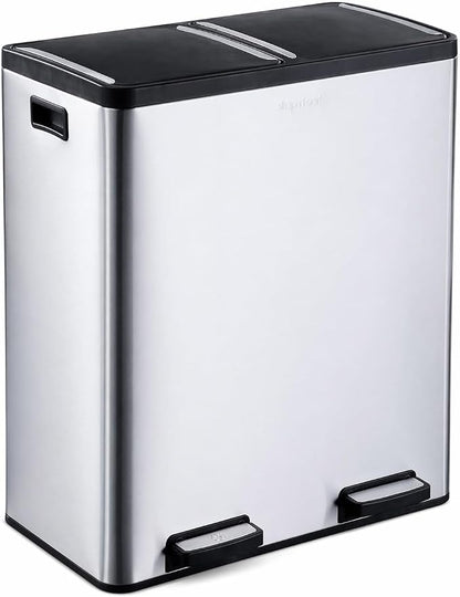 Step N' Sort The 18.5 Gallon Extra Large Capacity, Dual Trash and Recycling Bin by Step+N%27+Sort