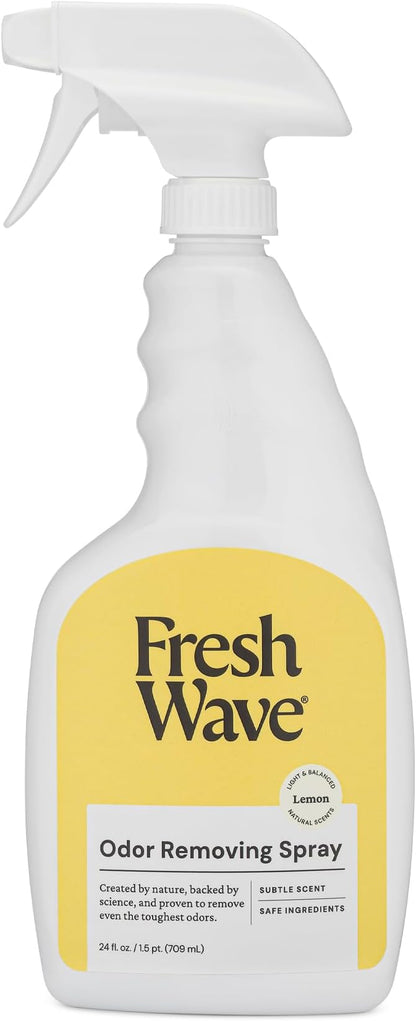 Fresh Wave Lemon Scent Odor Eliminator Spray & Air Freshener, 24 fl. oz. | Odor by FreshWave