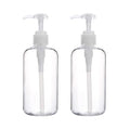 Pump Bottle Shampoo Pump Dispenser, Yebeauty Shampoo Bottles with Pump 10oz Clear Empty Plastic Empty Refillable Shower Bottle Dispenser 2 Pieces Containers with Travel Lock for Soap Cream Lotion Gel