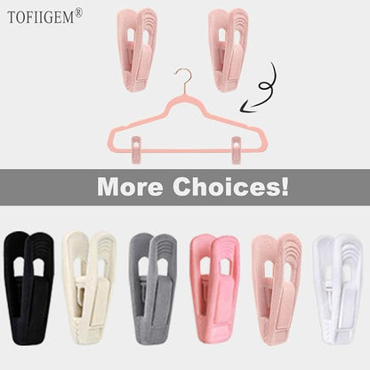 Light Pink Velvet Hangers Clips 20 PCS, Non-Slip Velvet Clip - Image 8