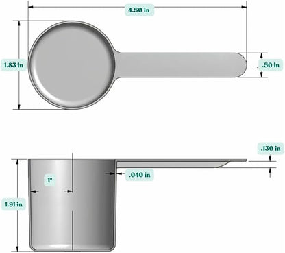 70 mL Long Handle Plastic Measuring Scoop - Image 2