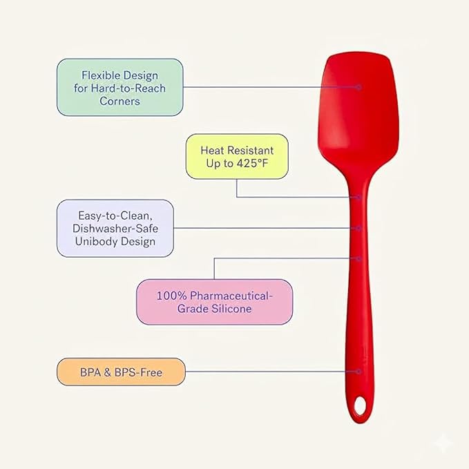 GIR: Get It Right Silicone Spatula Spoonula, Non toxic cooking utensils - Image 4