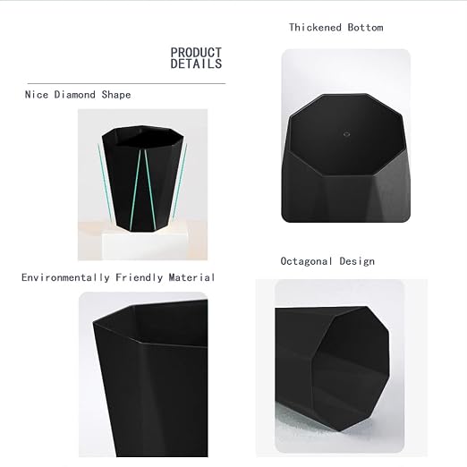 Small Trash Can 2.6 Gallon Bathroom Garbage Can Waste Basket Recycling Bin - Image 7