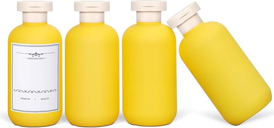 ASEVAT 6.7oz Leak Proof Travel Bottle with Flip Cap, Shampoo and Conditioner Bottle Set, Refillable Containers for Lotion, Cream Shampoo