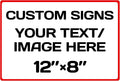 Personalized Aluminum Weatherproof Metal Sign - Multiple Sizes, Custom Text & Picture, Hazard, Garden, Custom Door Sign