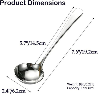 Small Ladle, 304 Stainless Steel Small Gravy Soup Serving Ladle - Image 2