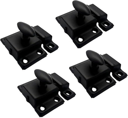 QCAA Oval Turn Cabinet Latch, for Cupboard & Other Furniture, Matte Black by QCAAHardware